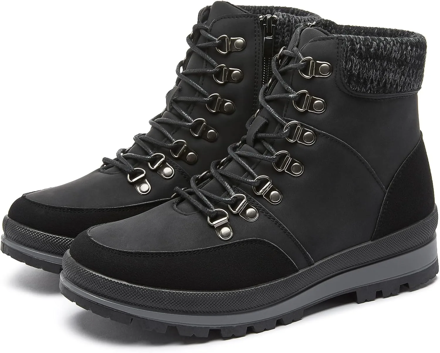 HYPOCRUTE Winter Snow Boots for Women Water Resistant Hiking Work Boots Womens Snow Ankle Boots Comfortable Outdoor Shoes