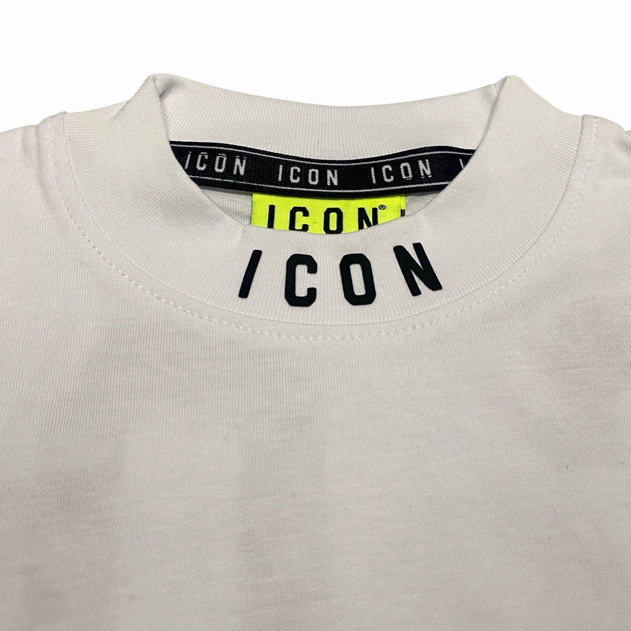 Icon maglietta manica corta junior con stampa dietro IBKS00584 bianco Scoop neck Street Trendy
