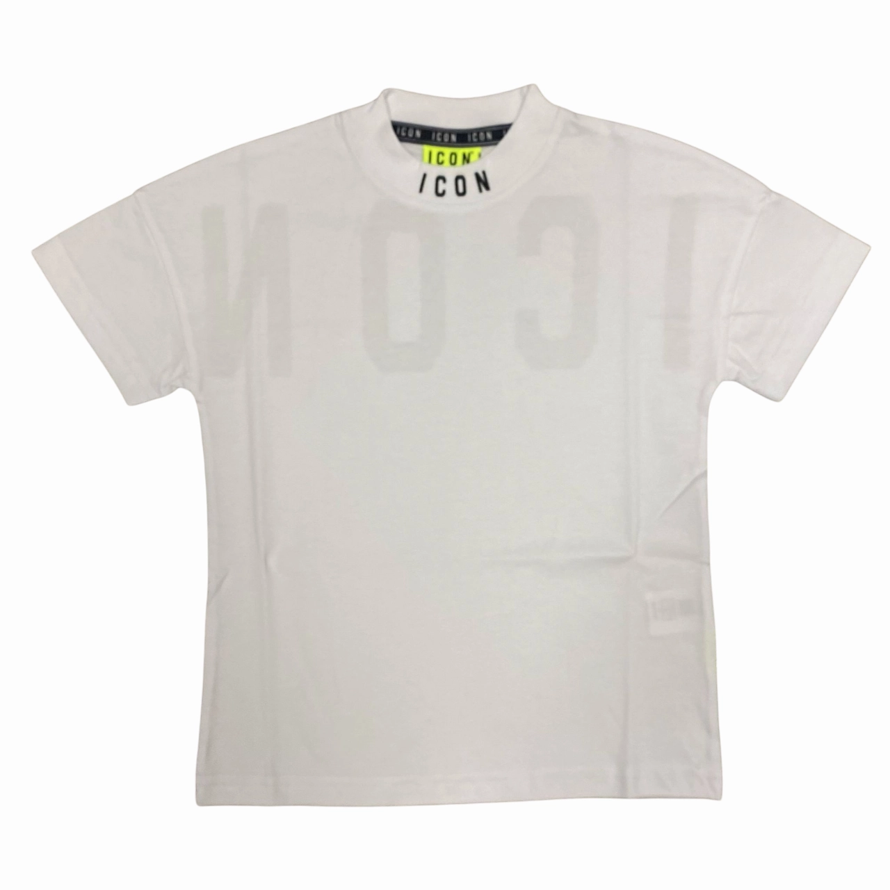 Flexible Ribbed Cuffs Icon maglietta manica corta junior con stampa dietro IBKS00584 bianco