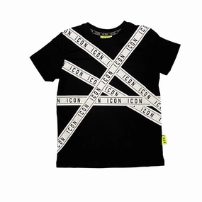 Icon maglietta manica corta junior IBKS00555 9000 nero Stylish Day Wear Circular Knit Construction