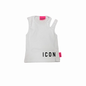 Icon maglietta top da ragazza a costine IGTP00596 1000 bianco training operation Ergonomic Paneling