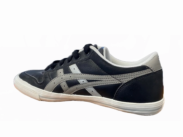 Asics scarpa sneakers per ragazzi Aaron C9P0Y 9011 nero grigio reinforced - heel shoes