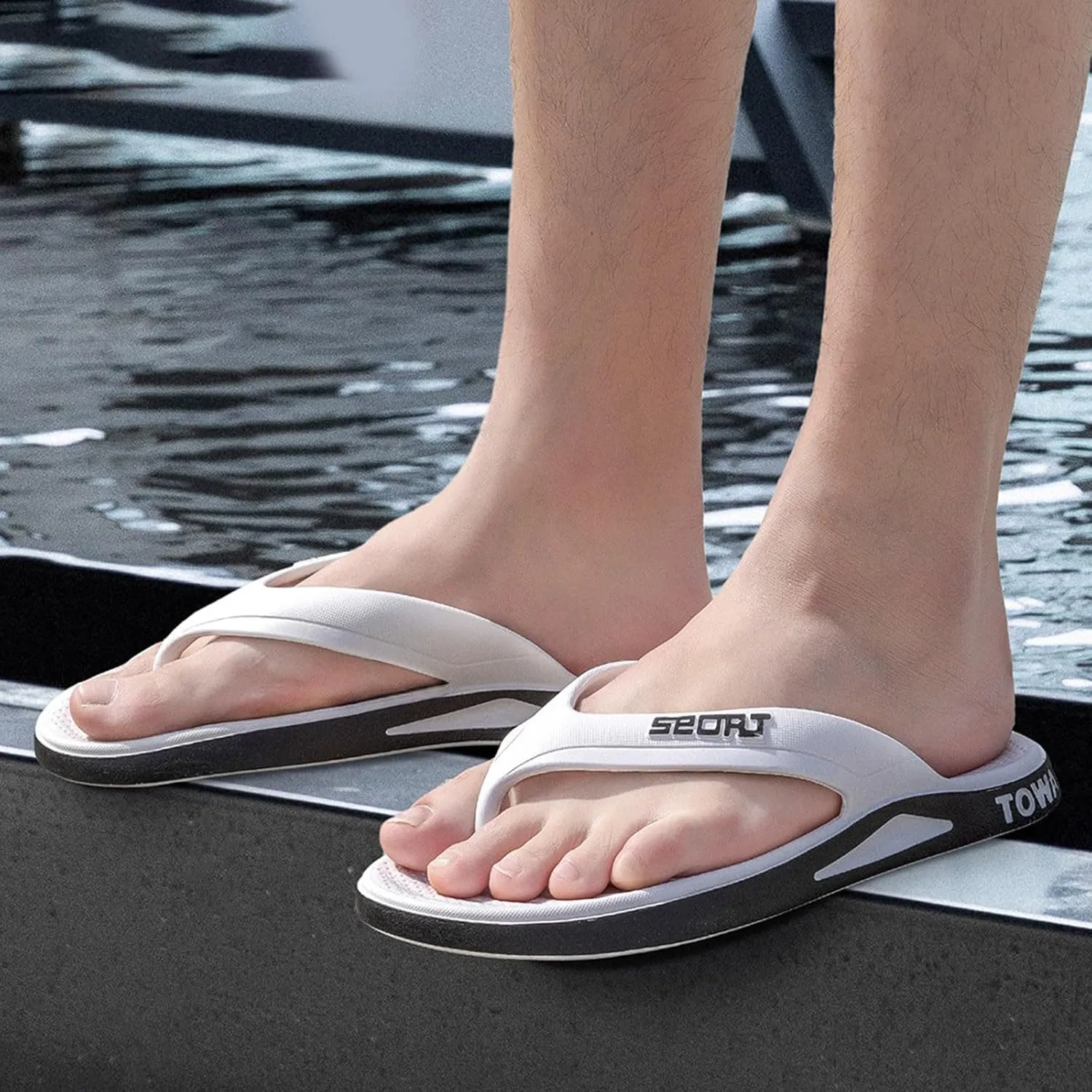 Indoor Non Slip Smell Proof Durable Men Flip Flops High End Soft Soled Home Men Slipper Future Craft Shoes
