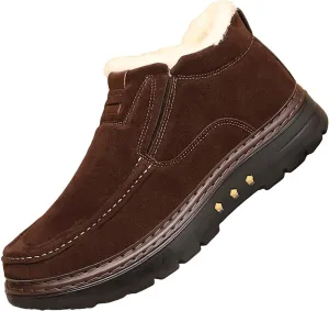 Insulated Hiking Boots Women aterproof Anti-Slip Plush Lined Snow Shoes For Women Slip On Casual Shoes