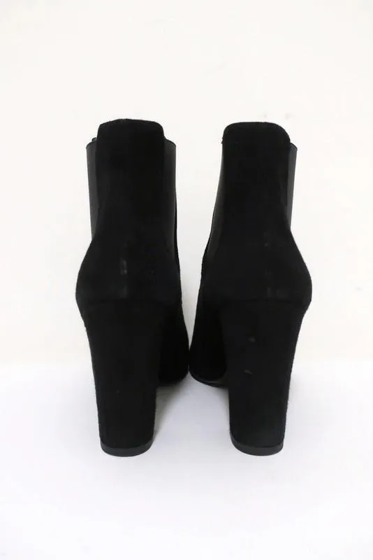 IRO Ankle Boots Eidem Black Suede Size 37 High Heel Chelsea Boots