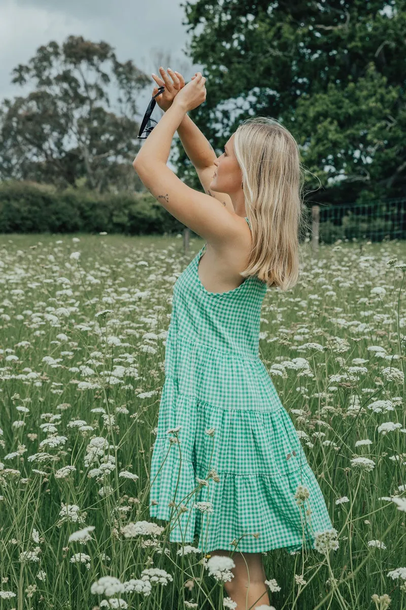 Ivy   Jack - Garden Dress - Green Gingham