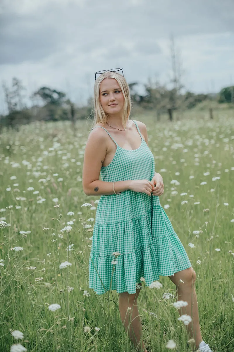Ivy   Jack - Garden Dress - Green Gingham
