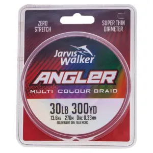 Jarvis Walker 30lb Angler Multi Coloured Braid 270metres