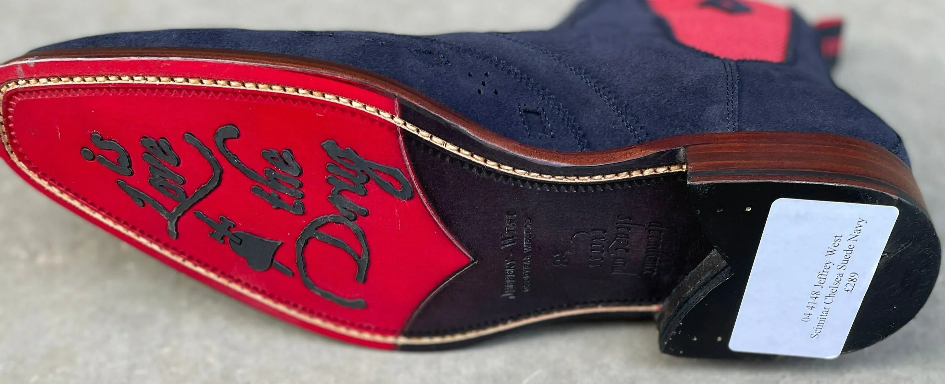 Jeffery West Scimitar Chelsea Suede Navy