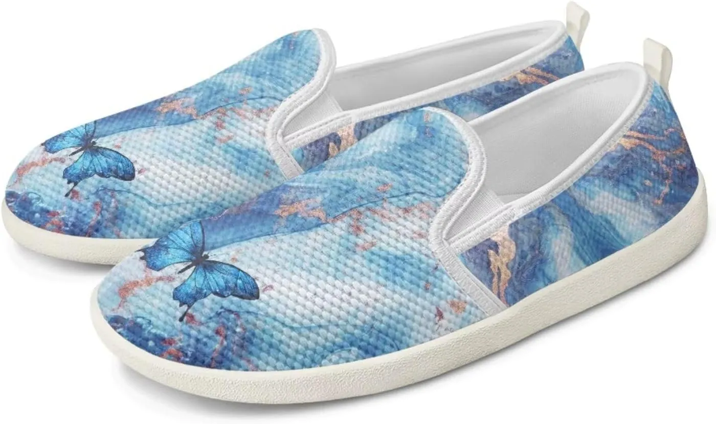 Jeiento Butterfly Slip-On Loafers for Women Casual Shoes Outdoor Mesh Shoes