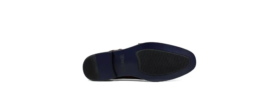 Jennings Cap Toe Double Monk Strap Burgundy