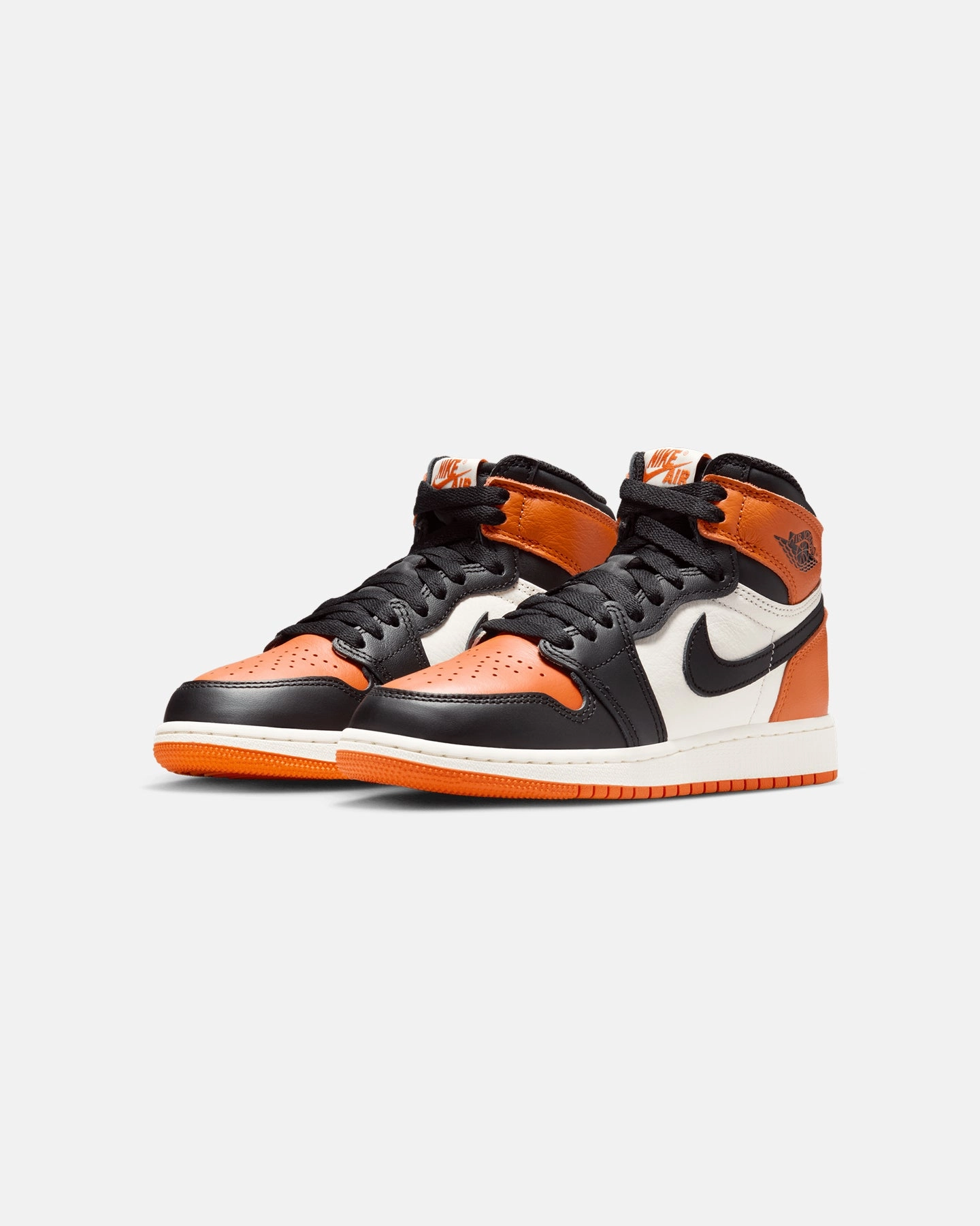 Jordan Kids' Air Jordan 1 High OG "Shattered Backboard" (GS) Black/Black-Sail-Stafish Neutral Top Ultra Light Frame