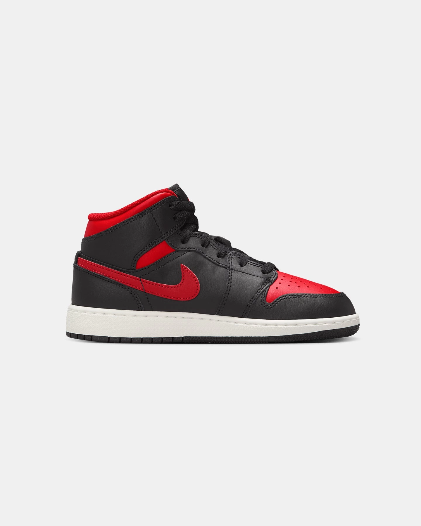 Rubber Traction Grip Jordan Kids' Air Jordan 1 Mid (GS) Black/Varsity Red
