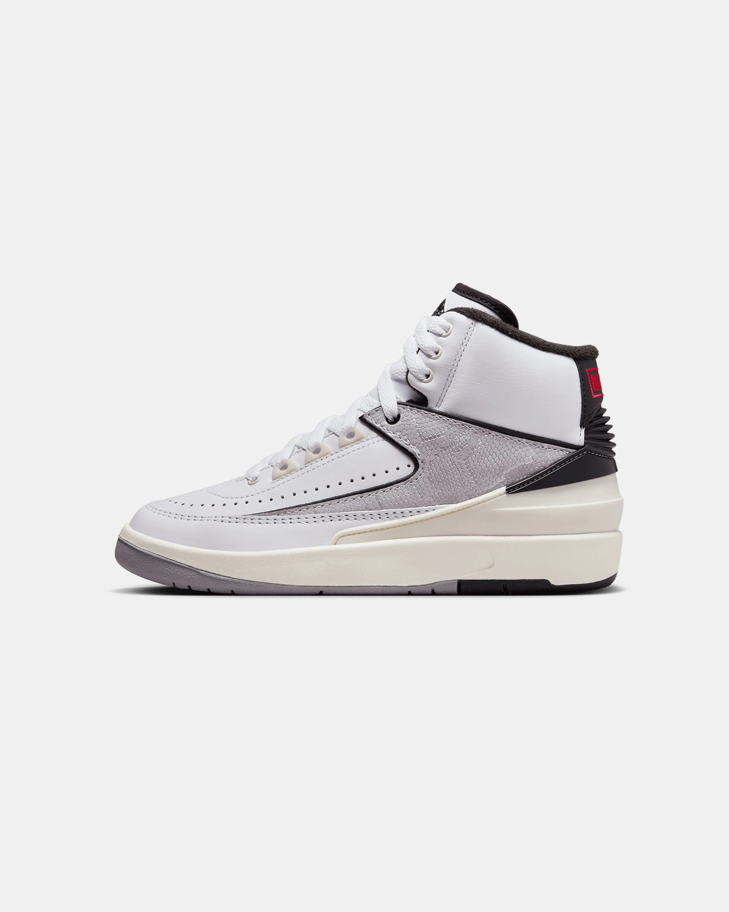 Jordan Kids' Air Jordan 2 Retro "Python" (GS) White Orthotic Friendly Design Bare Footfeel