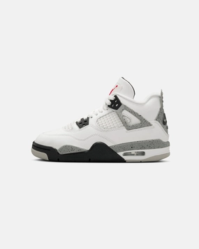 Jordan Kids' Air Jordan 4 Retro OG Remastered "White Cement" (GS) Summit White/Fire Red/Cement Grey Triple Layer Mesh