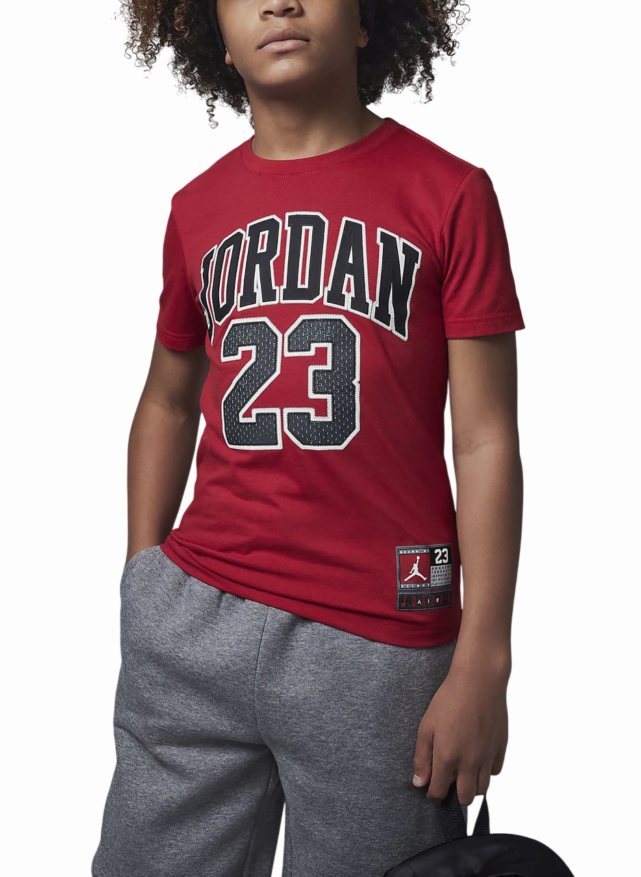 Jordan maglietta manica corta da ragazzo Practice Flight 95A088-R78 rosso Anti Pilling Surface