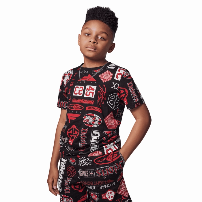 Sporty Style Chic Vibe Jordan maglietta manica corta junior Michael Jordan Essentials 95D621-023 nero