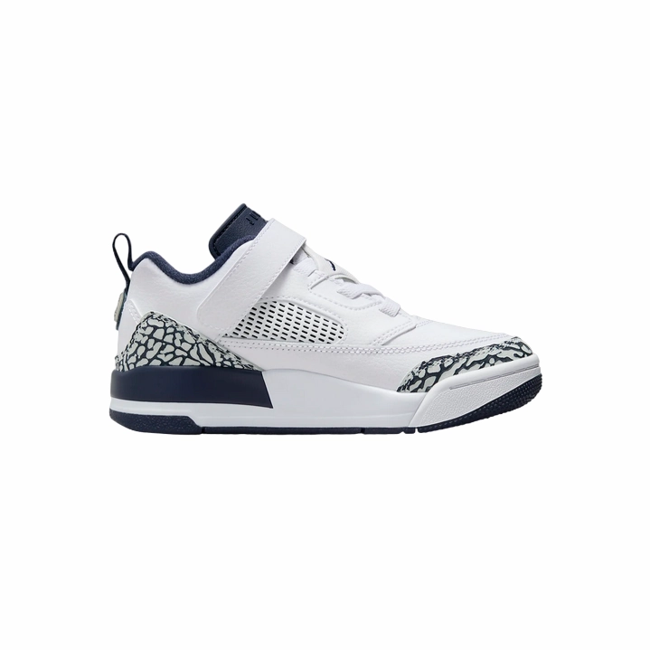 suede upper Jordan scarpa sneakers da bambino Spizike Low FQ3951-104 bianco-platino-blu