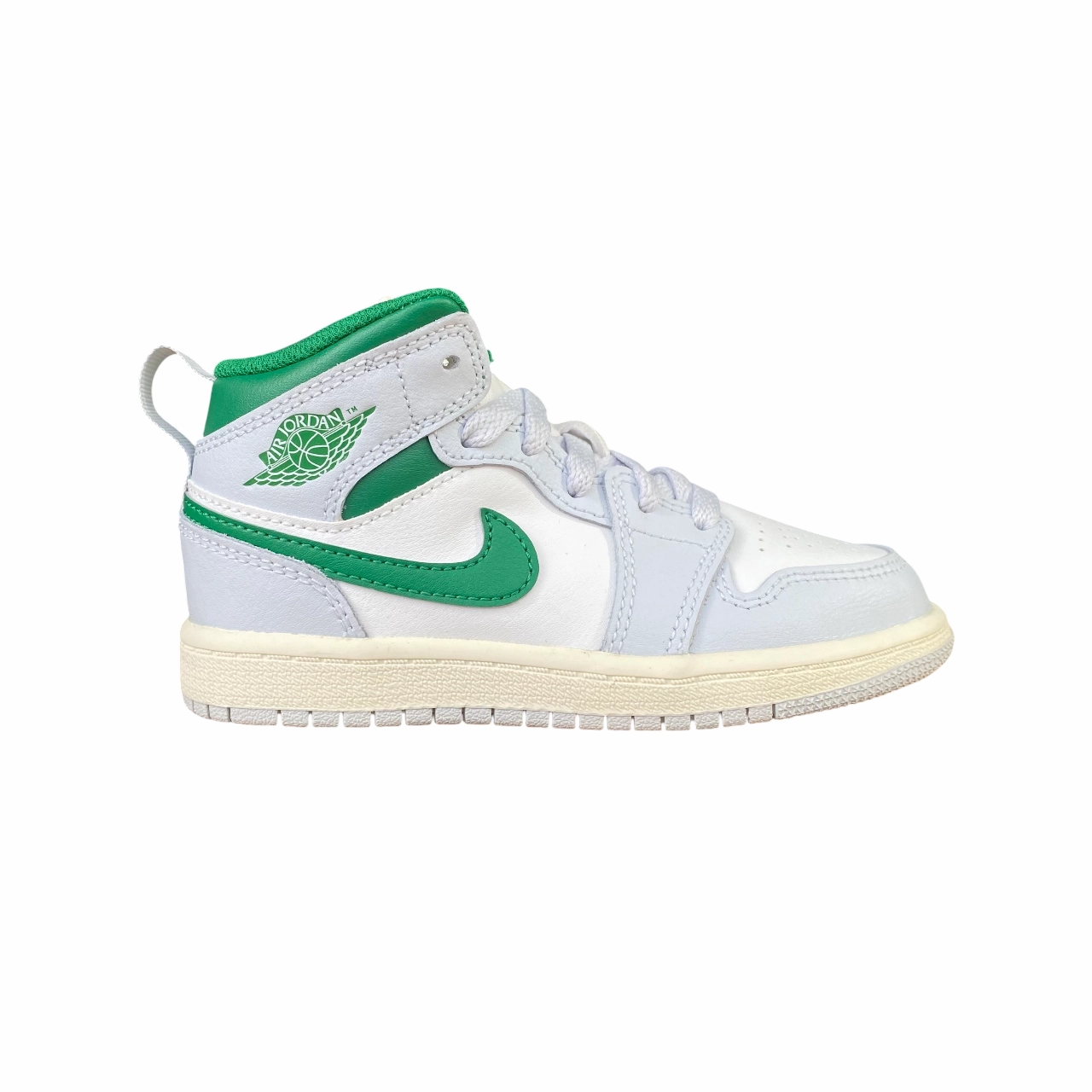 indoor activities Jordan scarpa sneakers da junior Jordan 1 Mid DQ8424-142 bianco-platino-verde