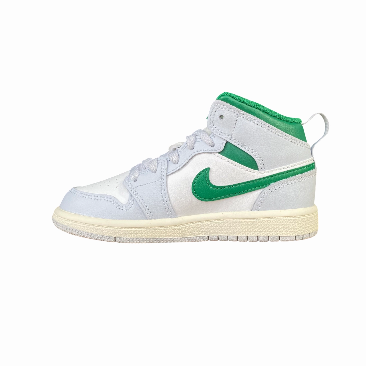 Jordan scarpa sneakers da junior Jordan 1 Mid DQ8424-142 bianco-platino-verde running in cities