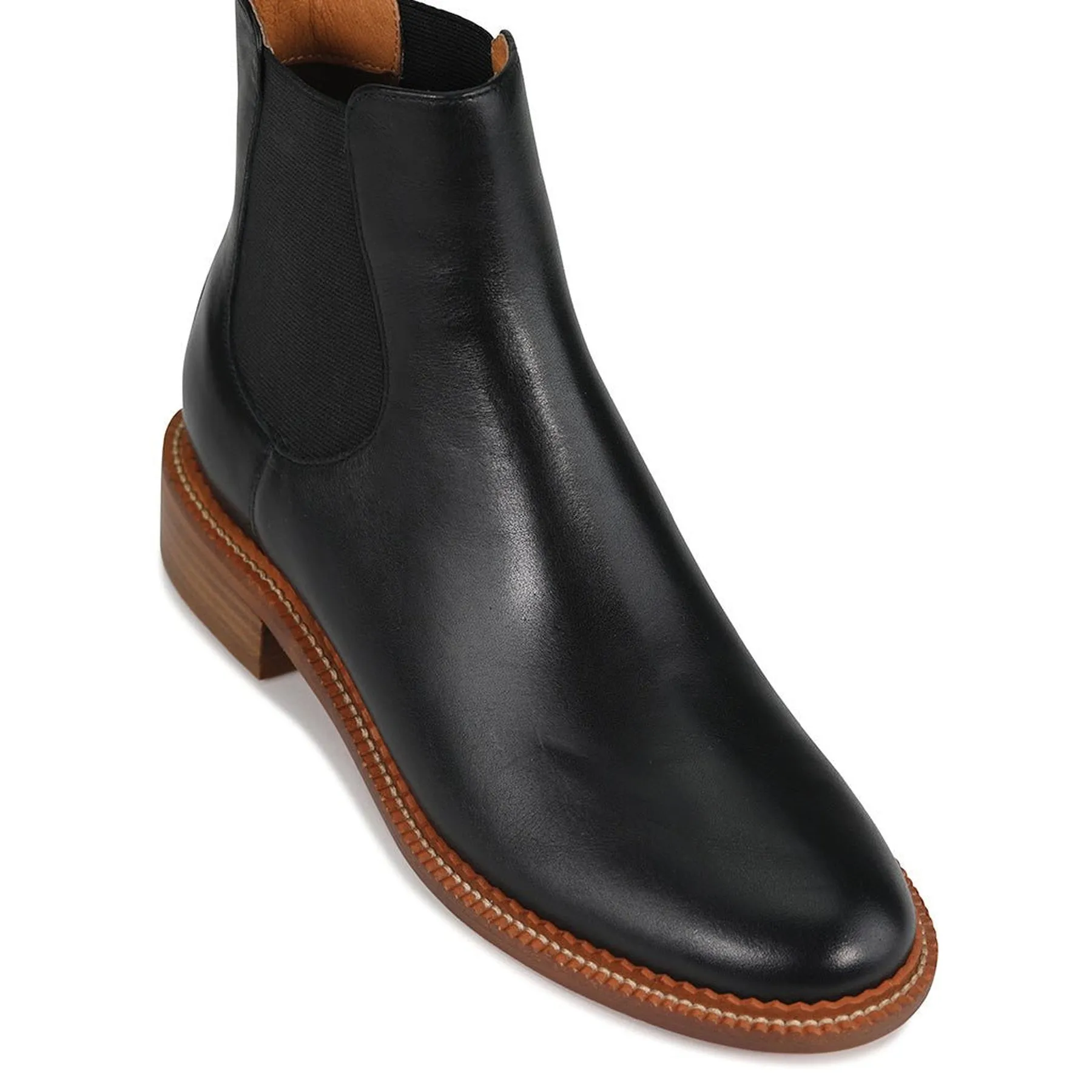 KARLA LEATHER CHELSEA ANKLE BOOTS