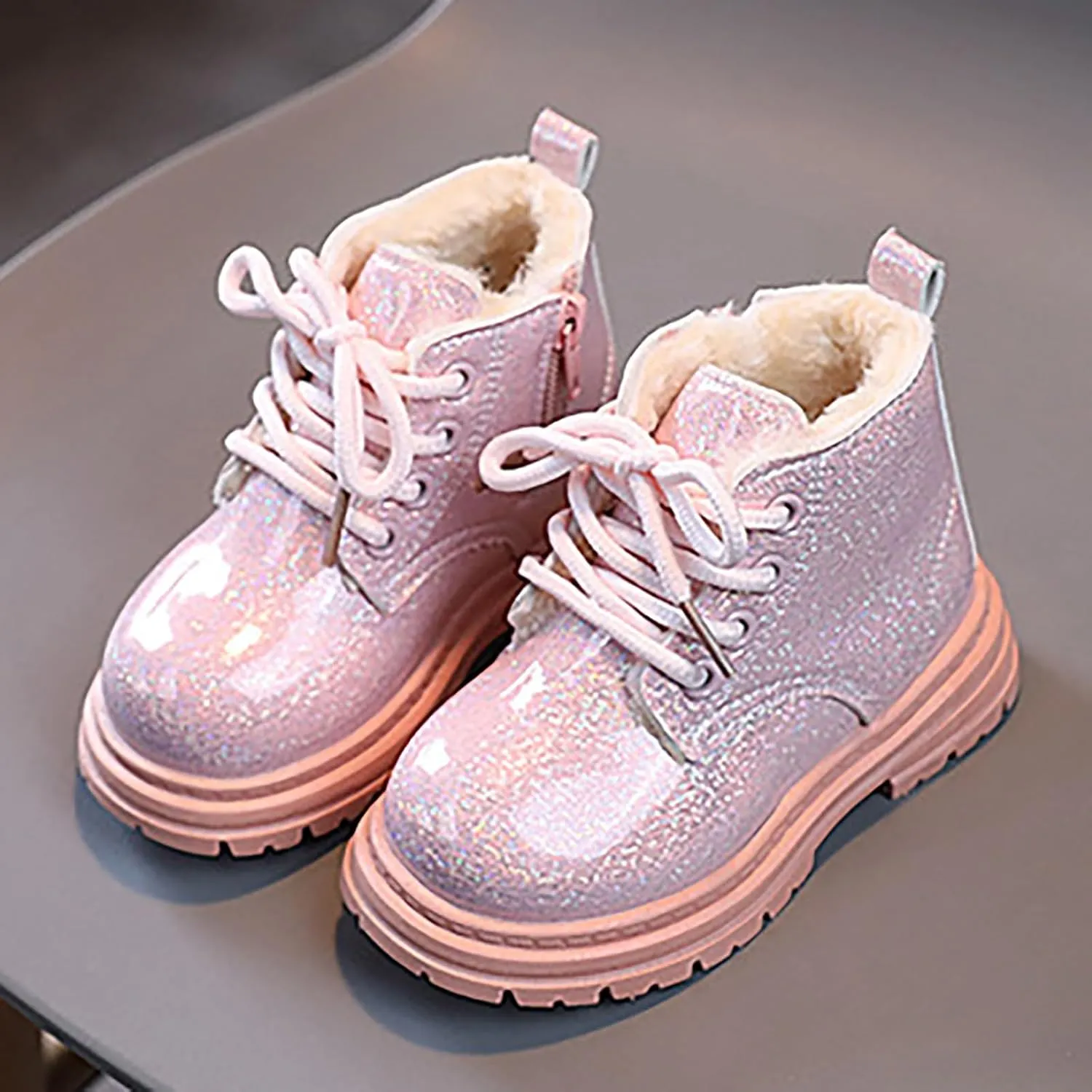 Kids Winter Snow Boots Insulated Winter Snow Boots Faux Fur Lined Warm Fur Lined Toddler Boots Non Slip Ankle Booties