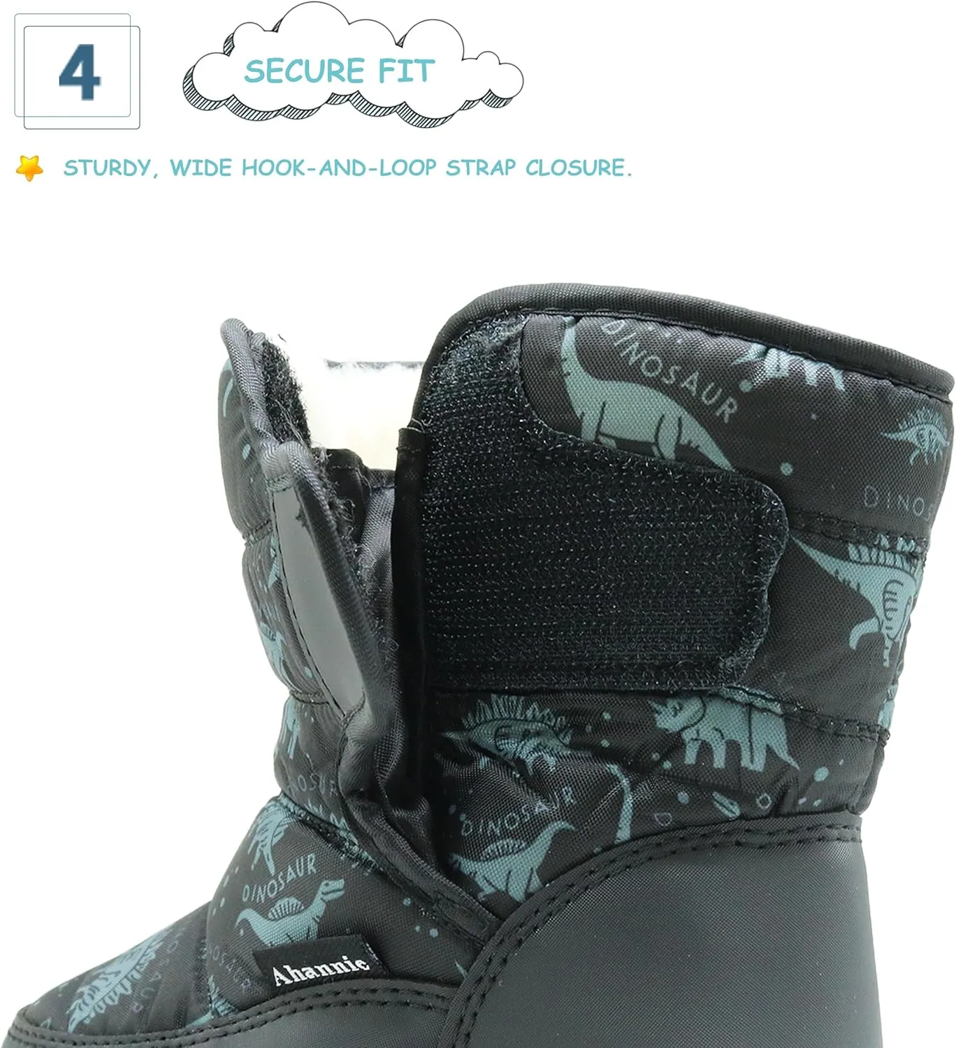 Kids Winter Snow Boots Toddler Boys Warm Outdoor Shoes Anti-Slip Easy On/Off (Toddler/Little Kid)