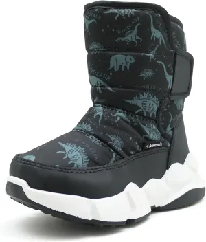 Kids Winter Snow Boots Toddler Boys Warm Outdoor Shoes Anti-Slip Easy On/Off (Toddler/Little Kid)