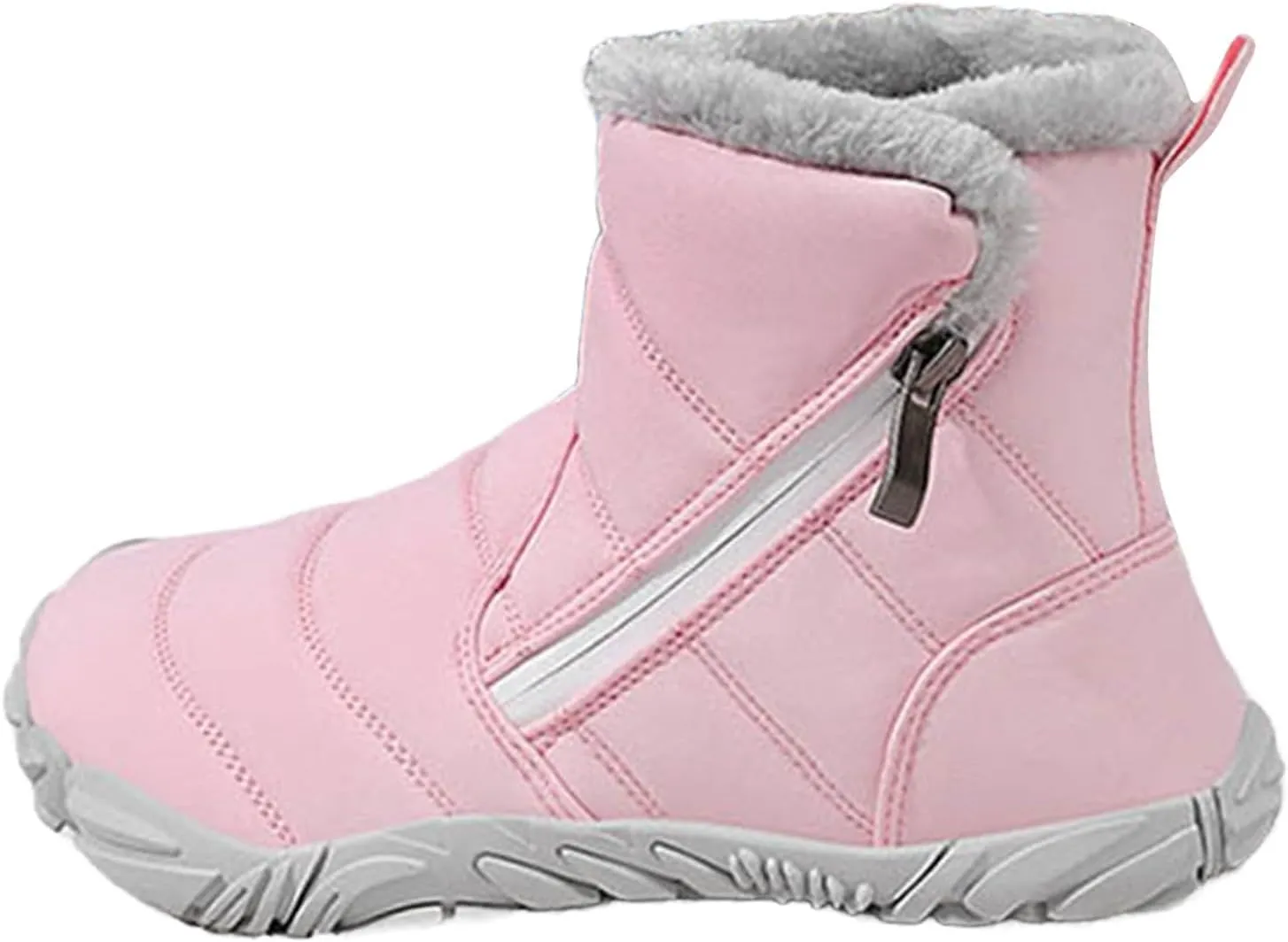 Kids' Winter Snow Boots Warm Anti-Slip Hiking Outdoor Shoes for Boys Girls with Velvet Lined Mid-Top Design Shoes