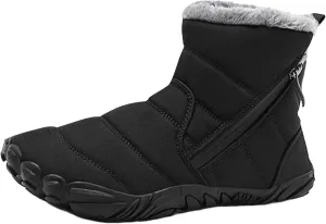 Kids' Winter Snow Boots Warm Anti-Slip Hiking Outdoor Shoes for Boys Girls with Velvet Lined Mid-Top Design Shoes