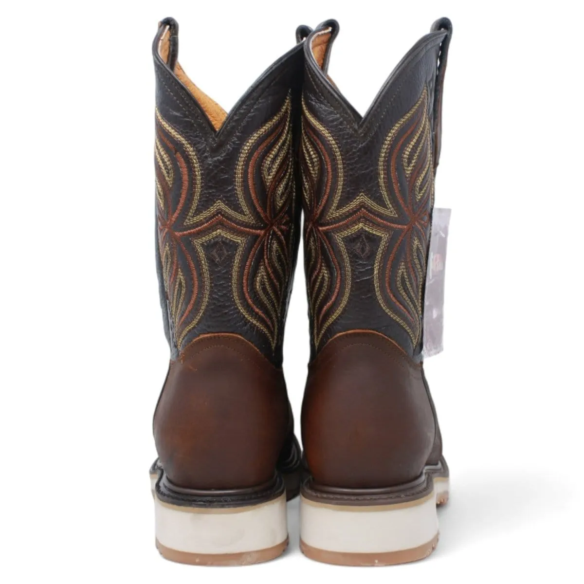 La Carreta Square Toe Work Boot Double Density Brown Caoba
