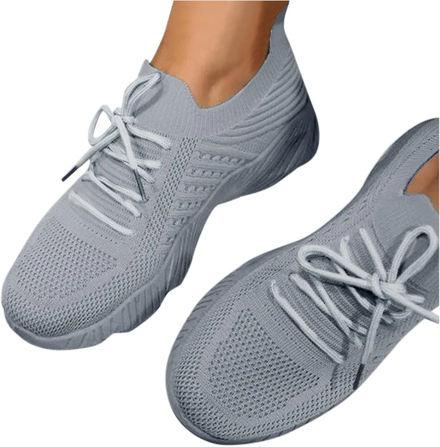 Lace-up Large Women's Size Flying Platform Fashion Solid Knitted Color Women's A New Day