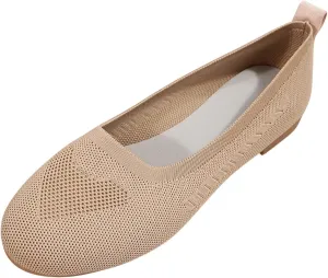 Ladies Fashion Solid Color Breathable Mesh Shallow Mouth Comfortable Flat Casual Shoes Women's Casual Shoes Slip on