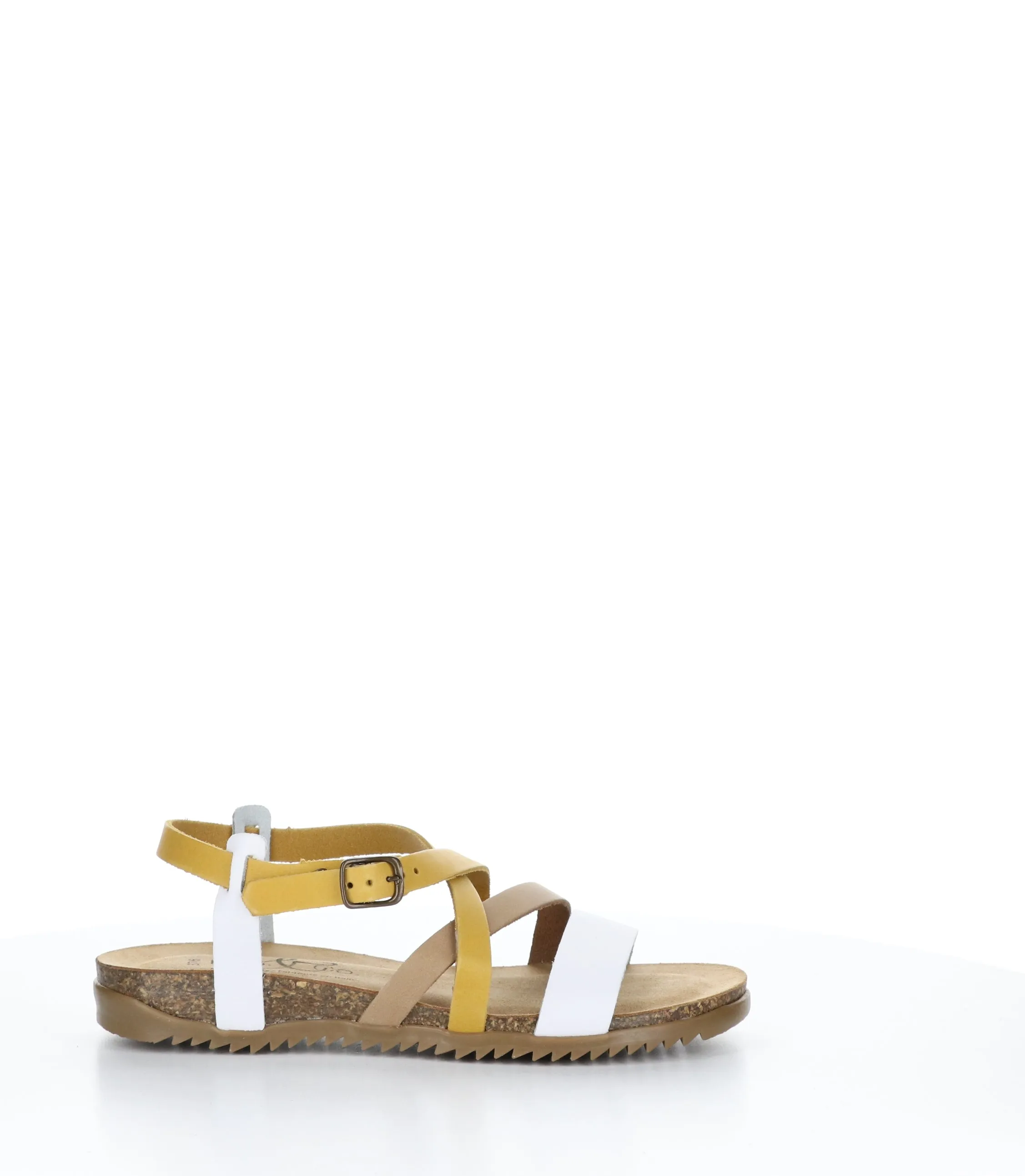 LAIN Multi Yellow Round Toe Sandals