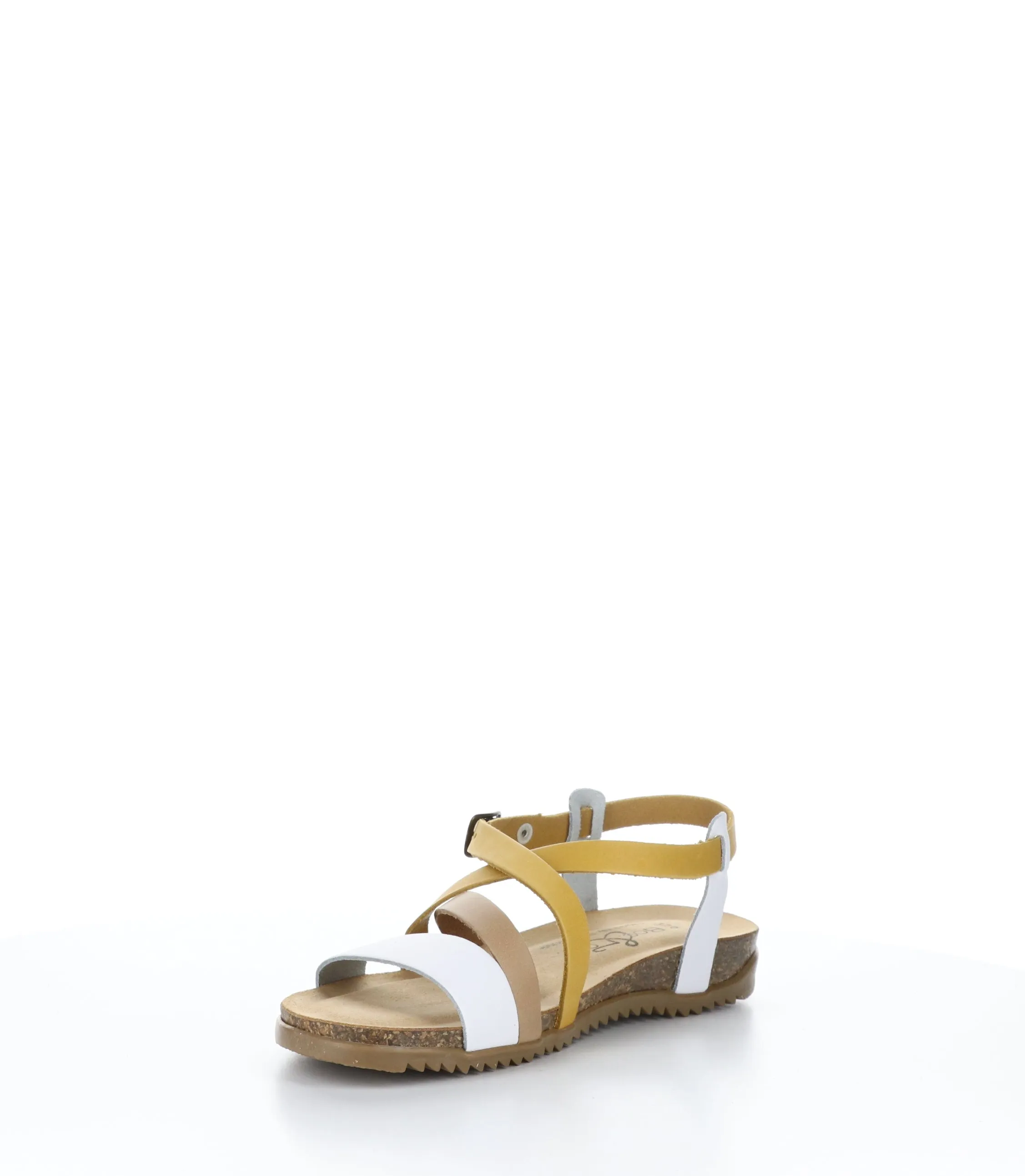 LAIN Multi Yellow Round Toe Sandals