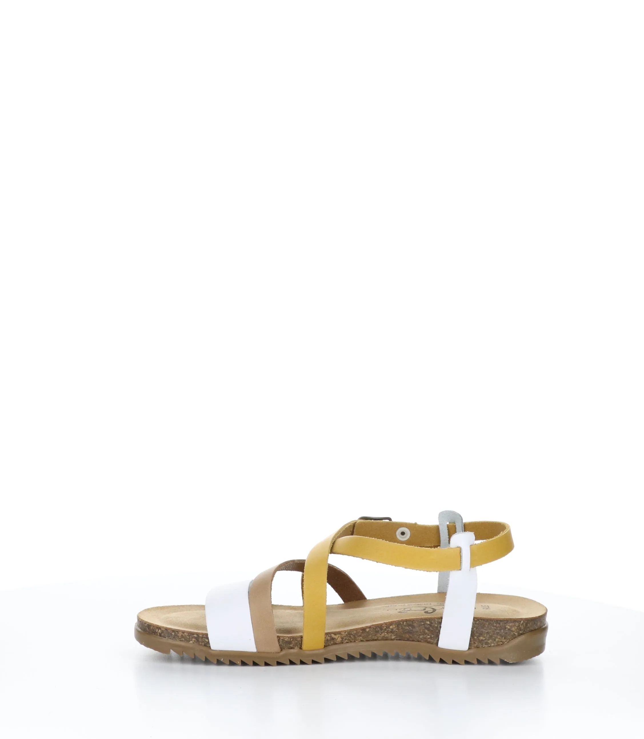 LAIN Multi Yellow Round Toe Sandals