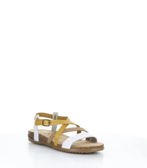 LAIN Multi Yellow Round Toe Sandals