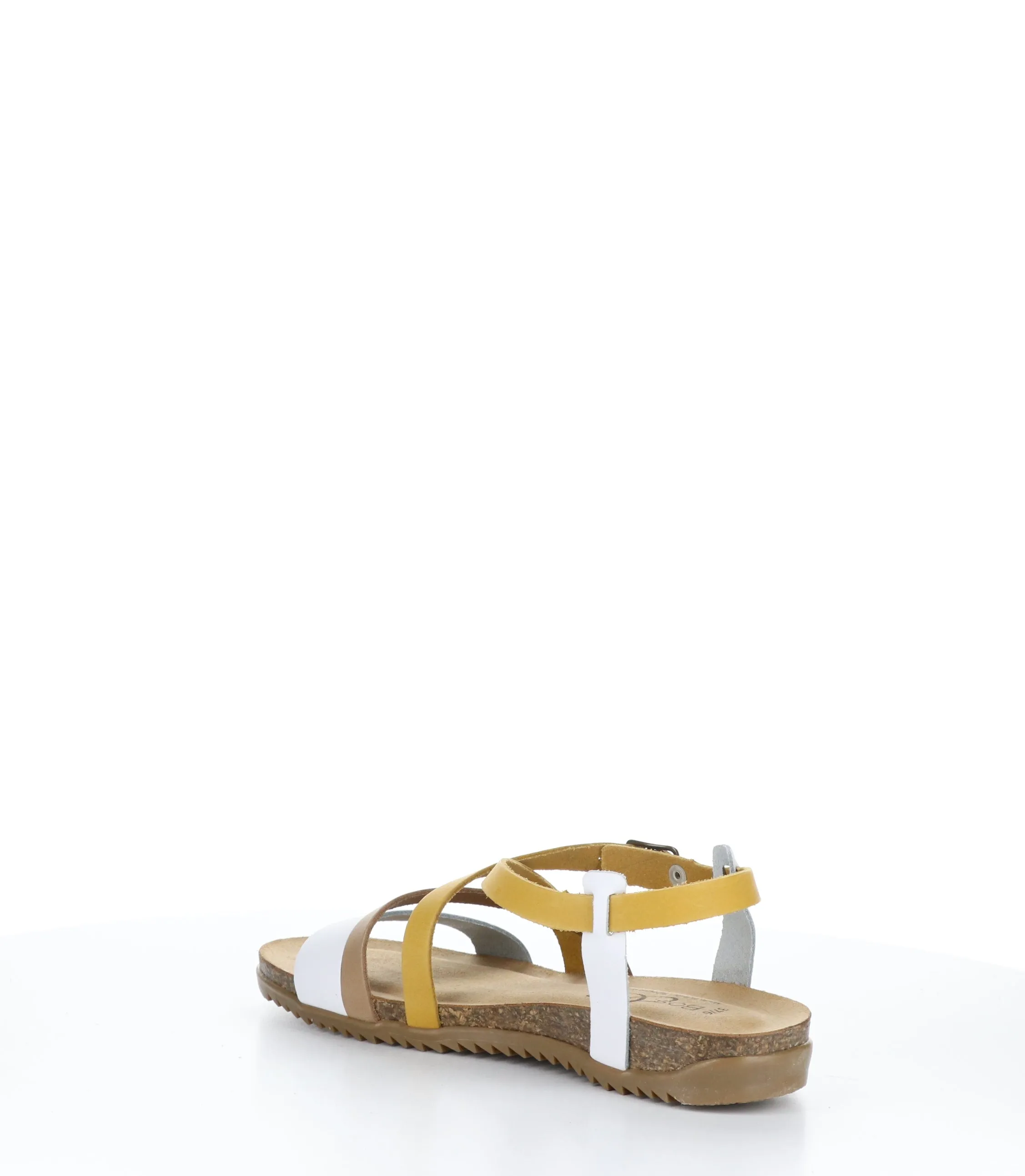 LAIN Multi Yellow Round Toe Sandals