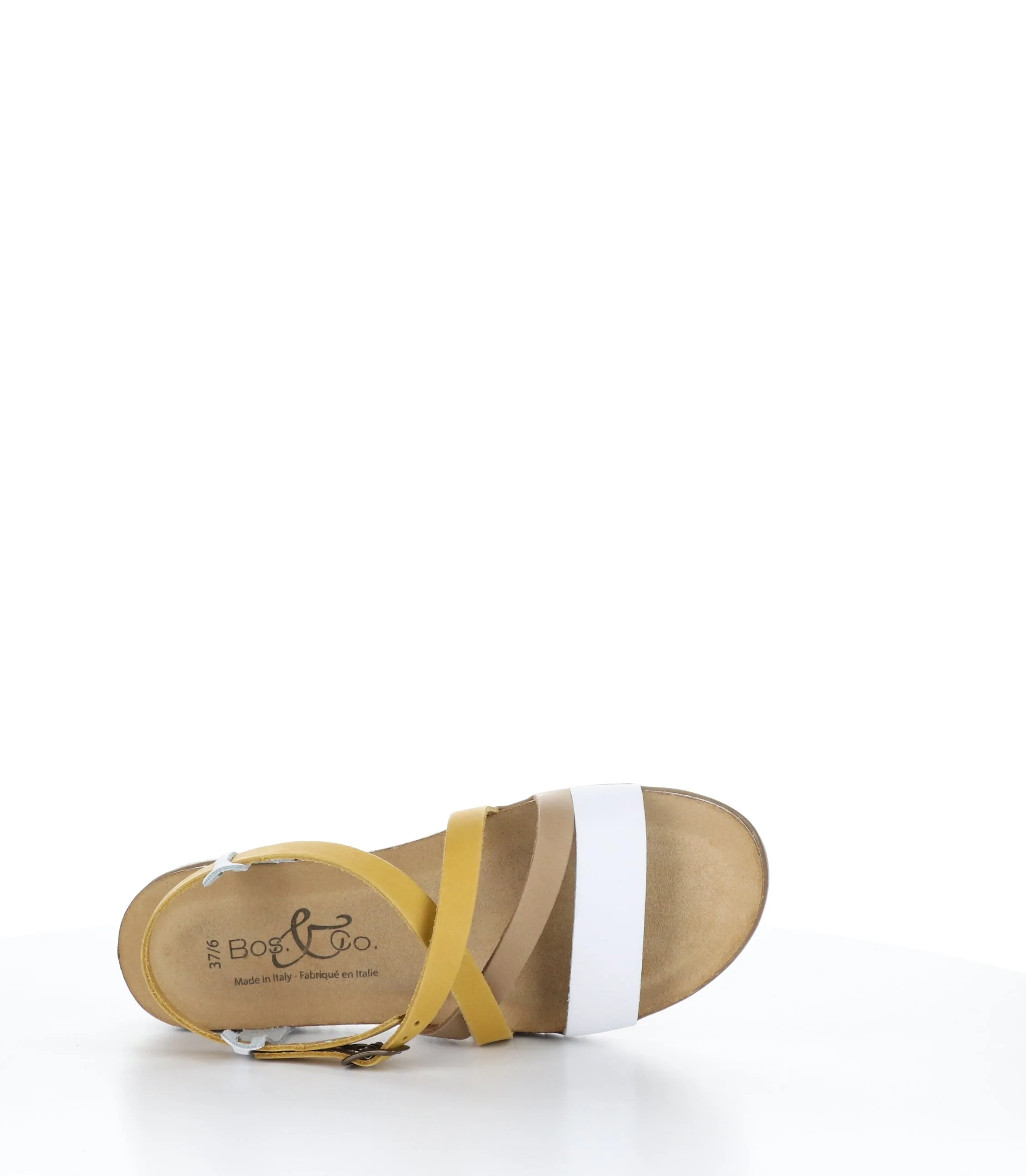 LAIN Multi Yellow Round Toe Sandals