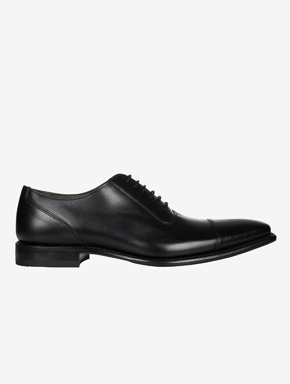 Larch Oxford Toe Cap Shoe Black