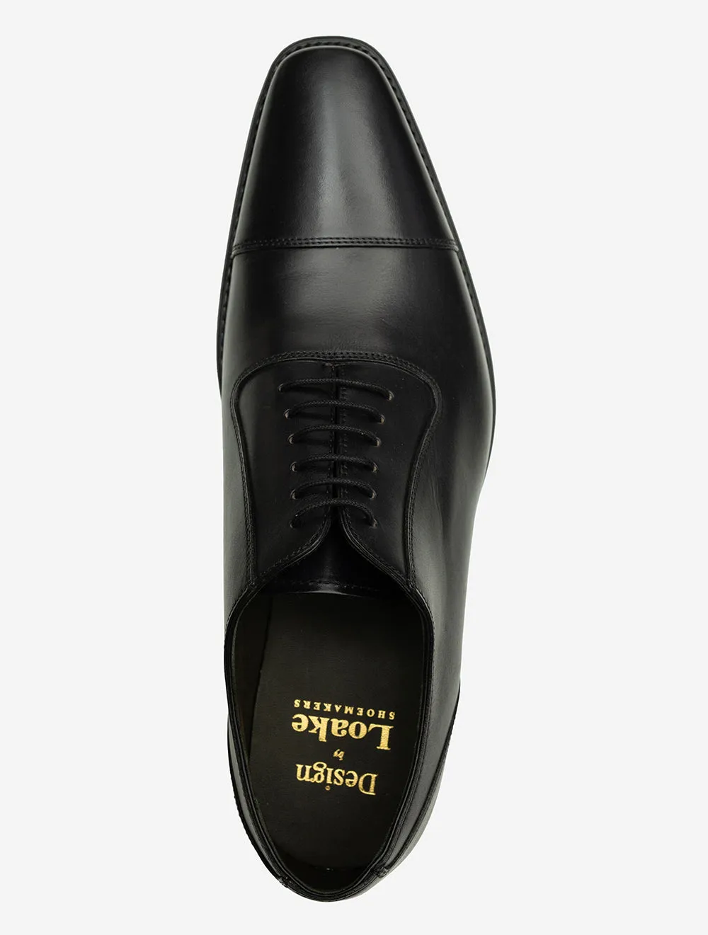 Larch Oxford Toe Cap Shoe Black