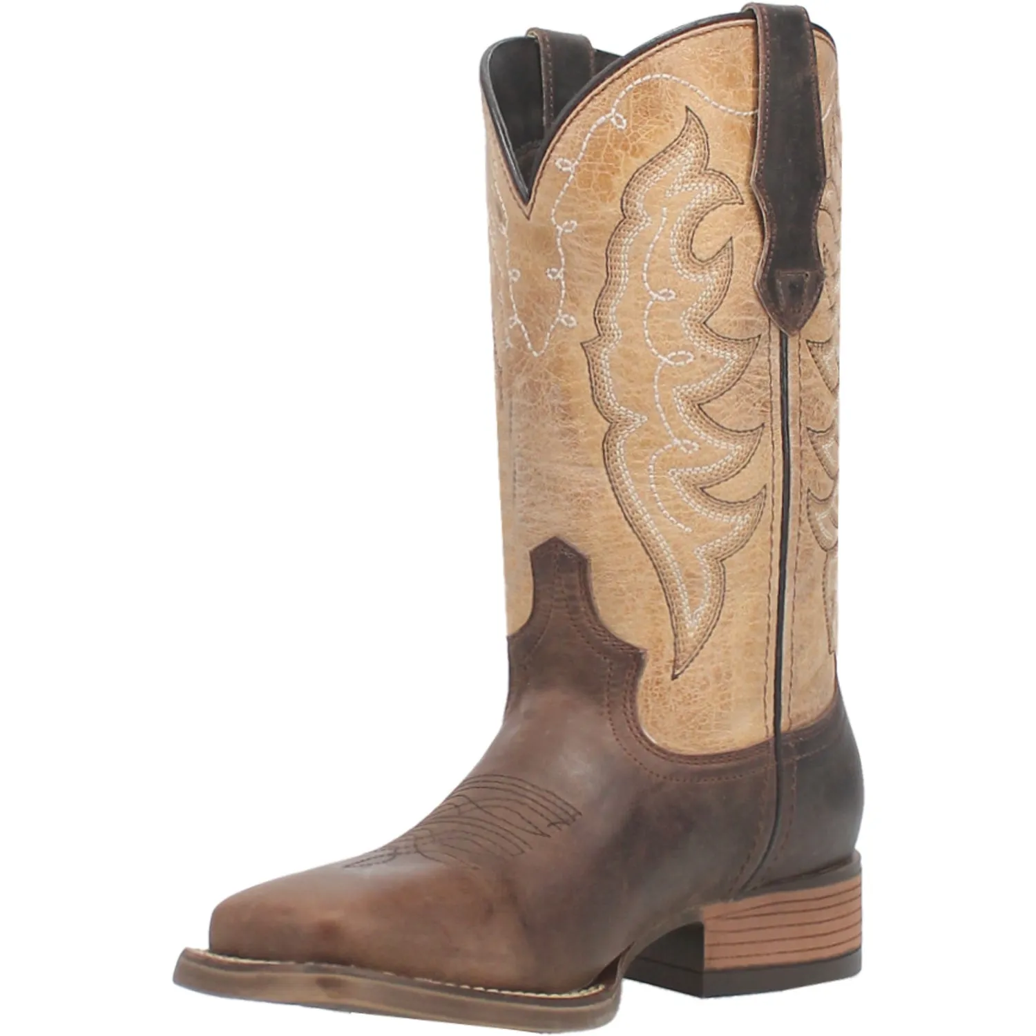 Laredo Womens Delaney Dark Brown Leather Cowboy Boots 8 M