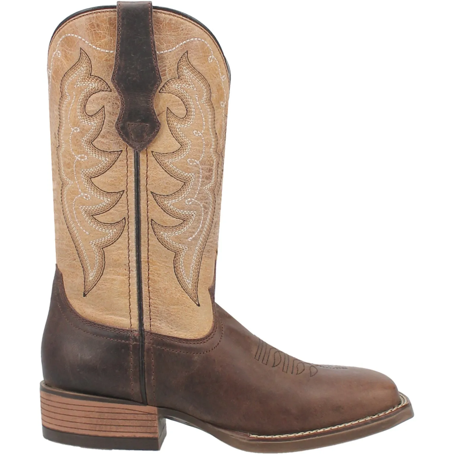 Laredo Womens Delaney Dark Brown Leather Cowboy Boots 8 M