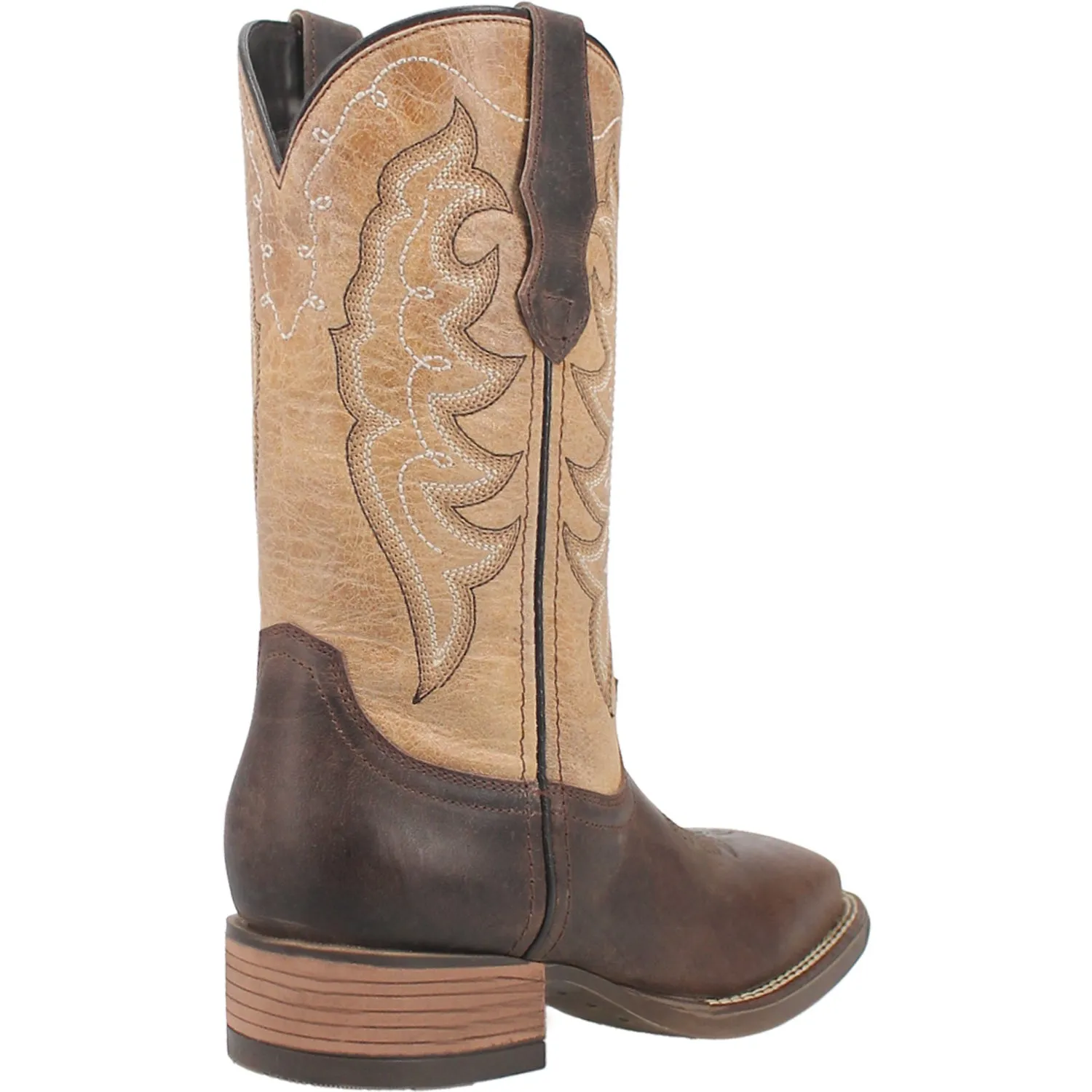 Laredo Womens Delaney Dark Brown Leather Cowboy Boots 8 M