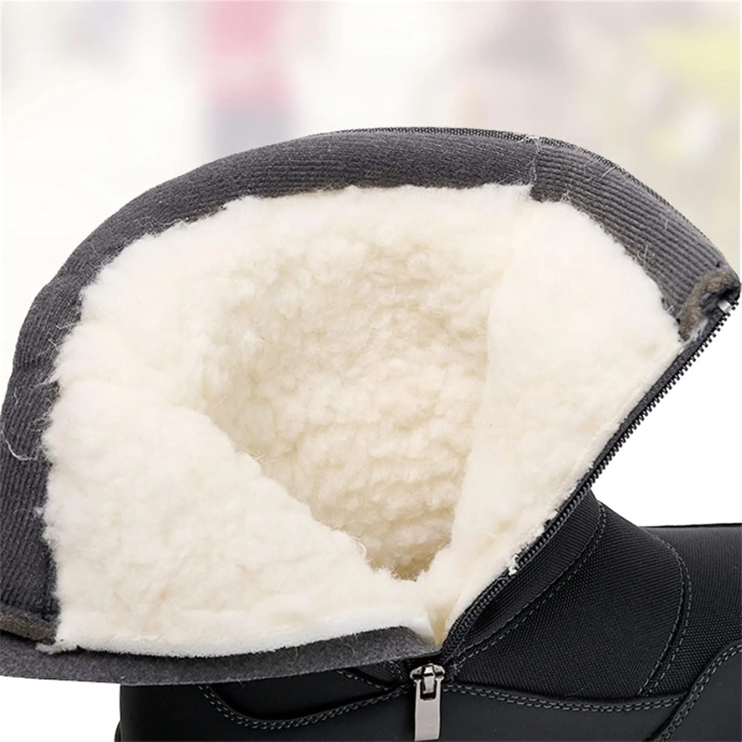 Lausiuoe Snow Boots For Women Waterproof Insulated Wide Width Winter Slip On Ankle Booties Fur Lined Outdoor Shoes