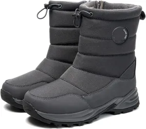 Lausiuoe Snow Boots For Women Waterproof Insulated Wide Width Winter Slip On Ankle Booties Fur Lined Outdoor Shoes