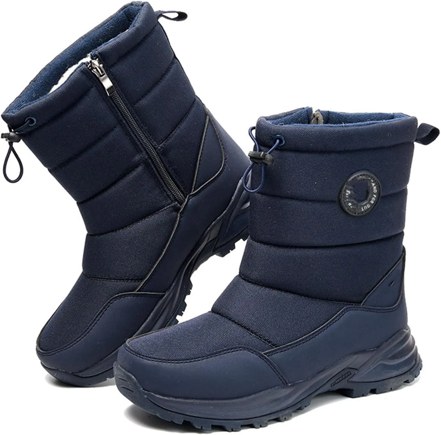Lausiuoe Snow Boots For Women Waterproof Insulated Wide Width Winter Slip On Ankle Booties Fur Lined Outdoor Shoes