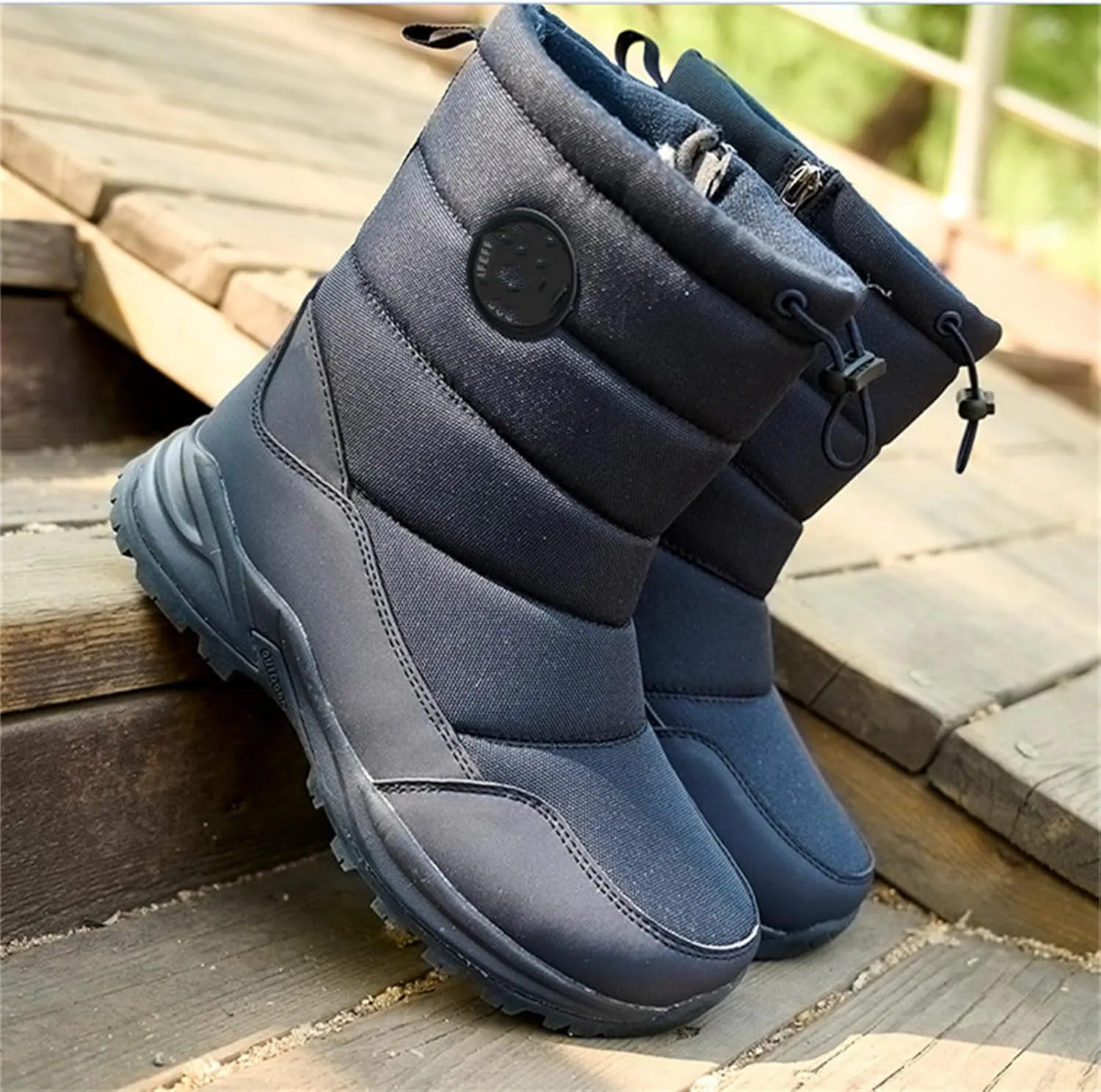 Lausiuoe Snow Boots For Women Waterproof Insulated Wide Width Winter Slip On Ankle Booties Fur Lined Outdoor Shoes