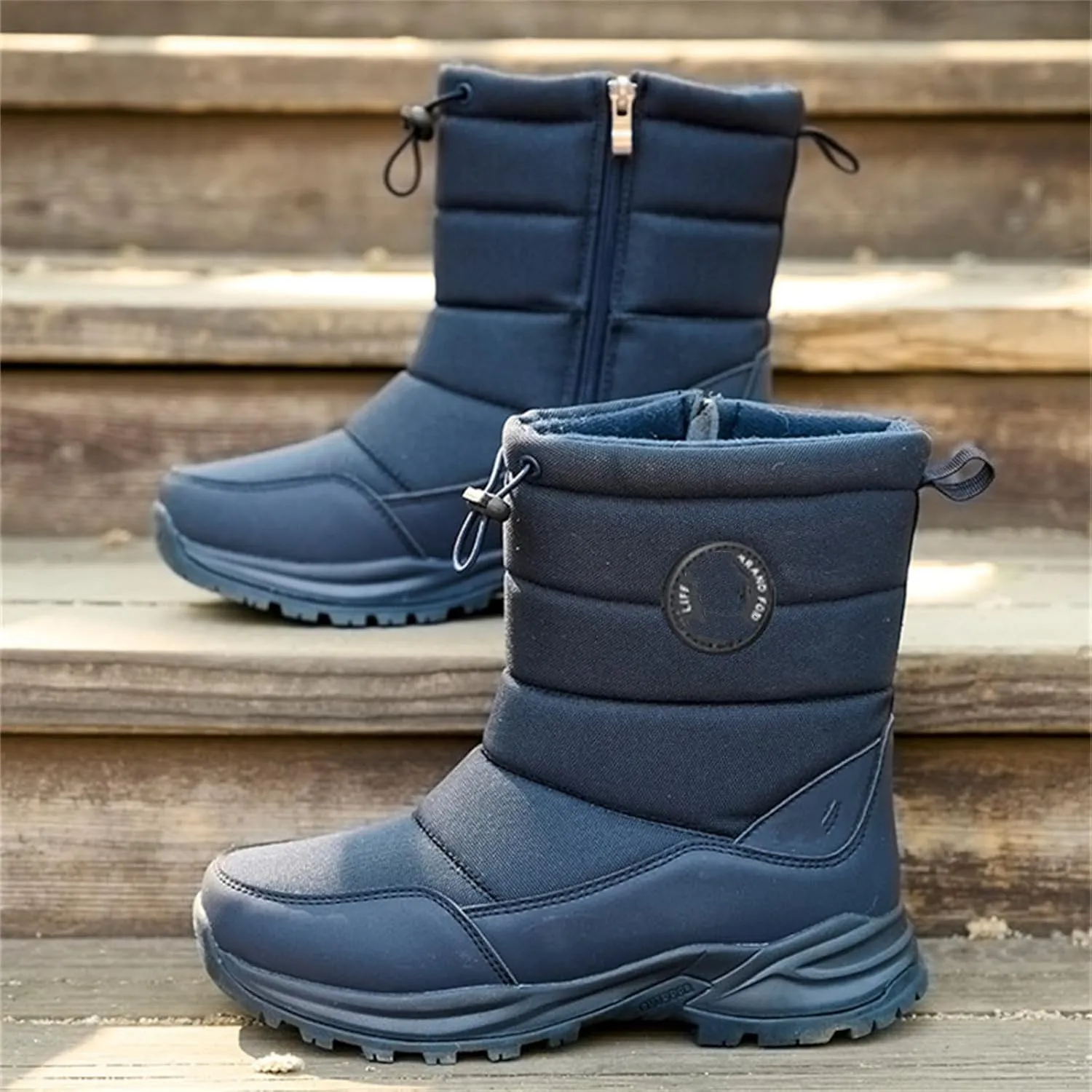 Lausiuoe Snow Boots For Women Waterproof Insulated Wide Width Winter Slip On Ankle Booties Fur Lined Outdoor Shoes