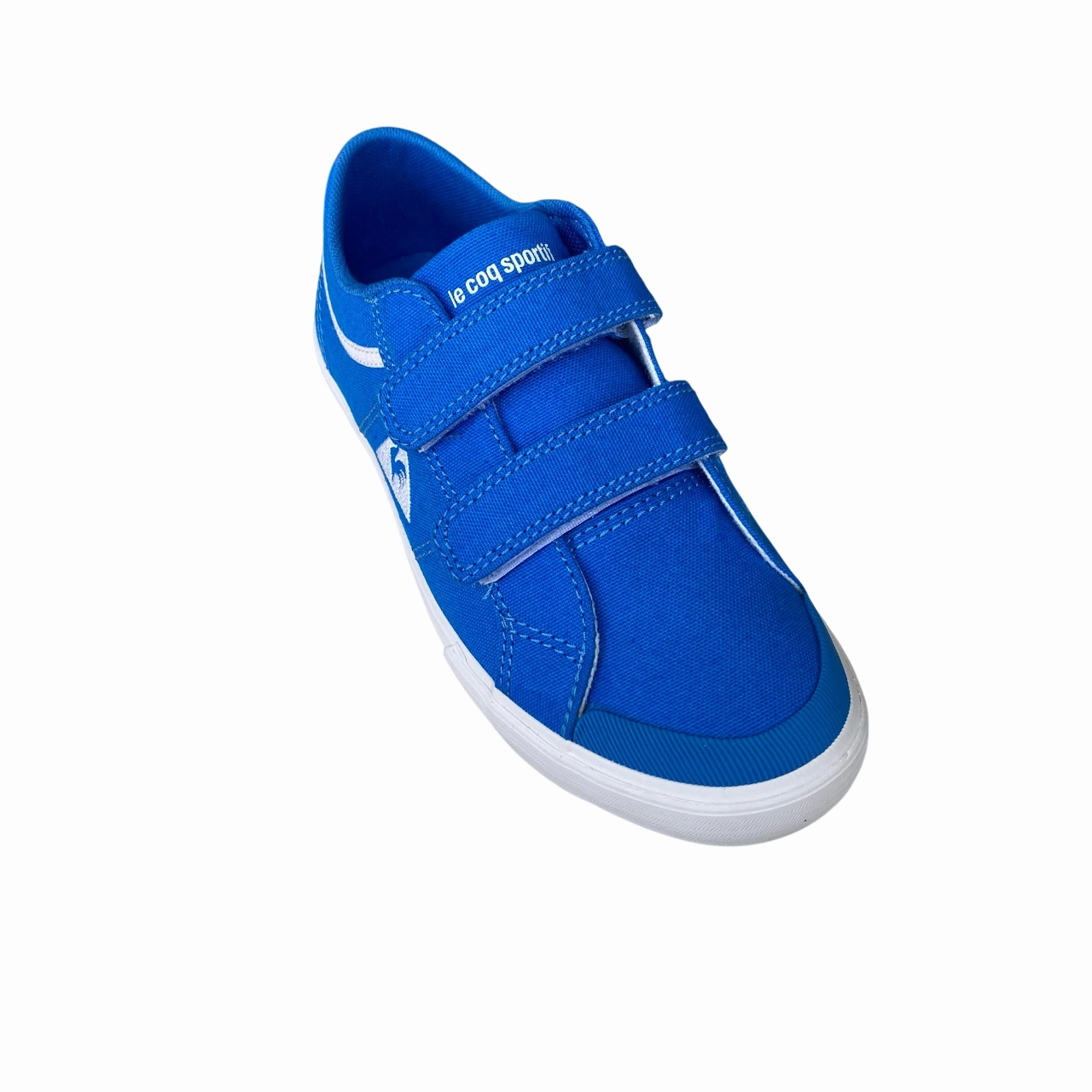 striped running option Le Coq Sportif scarpa da bambino in tela con lo strappo Saint Gaetan 1710122 azzurro